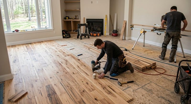 Hickory Floor Installation in Seattle, WA