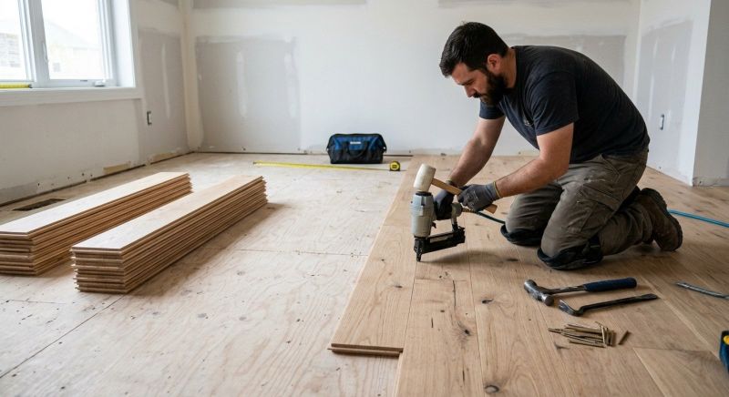 Oak Floor Installation in Vashon, WA