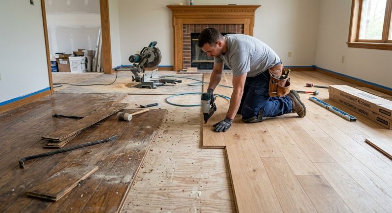 Wood Floor Replacement in Bellevue, WA